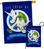 Peace on Earth - Expression Inspirational Vertical Impressions Decorative Flags HG115170 Made In USA
