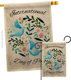 International Peace Day - Expression Inspirational Vertical Impressions Decorative Flags HG115204 Made In USA