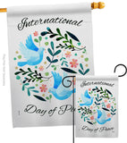 International Peace Day - Expression Inspirational Vertical Impressions Decorative Flags HG115204 Made In USA