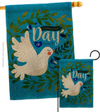 Peace Day - Expression Inspirational Vertical Impressions Decorative Flags HG115220 Made In USA