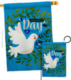 Peace Day - Expression Inspirational Vertical Impressions Decorative Flags HG115220 Made In USA