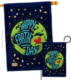 Happy Earth Day - Expression Inspirational Vertical Impressions Decorative Flags HG137176 Made In USA