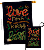 Worry Less - Expression Inspirational Vertical Impressions Decorative Flags HG137184 Made In USA