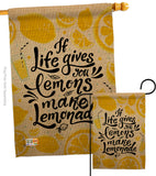 Life Gives Lemons - Expression Inspirational Vertical Impressions Decorative Flags HG137185 Made In USA