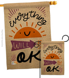 Everything Ok - Expression Inspirational Vertical Impressions Decorative Flags HG137188 Made In USA