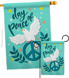 Day of Peace - Expression Inspirational Vertical Impressions Decorative Flags HG137349 Made In USA