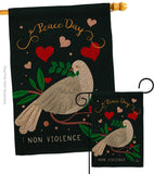 Peace No Violence - Expression Inspirational Vertical Impressions Decorative Flags HG137406 Made In USA