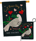 Peace No Violence - Expression Inspirational Vertical Impressions Decorative Flags HG137406 Made In USA