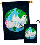 Peace - Expression Inspirational Vertical Impressions Decorative Flags HG137441 Made In USA