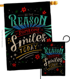 Someone Smiles - Expression Inspirational Vertical Impressions Decorative Flags HG137465 Made In USA