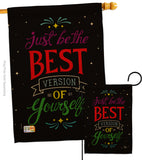 Best Version of Yourself - Expression Inspirational Vertical Impressions Decorative Flags HG192206 Made In USA