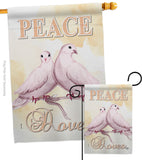 Doves - Expression Inspirational Vertical Impressions Decorative Flags HG192340 Made In USA