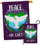 Peace on Earth - Expression Inspirational Vertical Impressions Decorative Flags HG192366 Made In USA