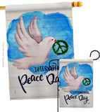 Peace Together - Expression Inspirational Vertical Impressions Decorative Flags HG192422 Made In USA