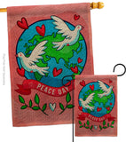 Peace On Earth - Expression Inspirational Vertical Impressions Decorative Flags HG192455 Made In USA