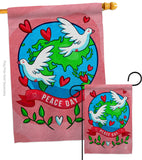 Peace On Earth - Expression Inspirational Vertical Impressions Decorative Flags HG192455 Made In USA