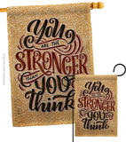 Stronger Then You Think - Expression Inspirational Vertical Impressions Decorative Flags HG192524 Made In USA