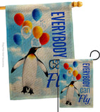 Everybody Can Fly - Expression Inspirational Vertical Impressions Decorative Flags HG192613 Made In USA