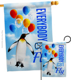 Everybody Can Fly - Expression Inspirational Vertical Impressions Decorative Flags HG192613 Made In USA