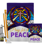 Pray For Peace - Faith Religious Inspirational Vertical Impressions Decorative Flags HG120057 Made In USA