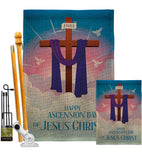 Happy Asgension - Faith Religious Inspirational Vertical Impressions Decorative Flags HG130429 Made In USA