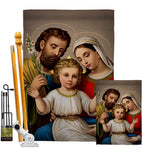 Holy Family - Faith Religious Inspirational Vertical Impressions Decorative Flags HG190085 Made In USA