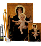 Virgin and Child - Faith Religious Inspirational Vertical Impressions Decorative Flags HG190086 Made In USA