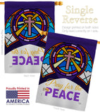 Pray For Peace - Faith Religious Inspirational Vertical Impressions Decorative Flags HG120057 Made In USA