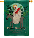 Rejoice Palm Sunday - Faith Religious Inspirational Vertical Impressions Decorative Flags HG190067 Made In USA