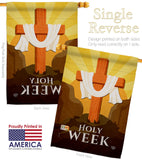 The Holy Week - Faith Religious Inspirational Vertical Impressions Decorative Flags HG190077 Made In USA