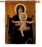 Virgin and Child - Faith Religious Inspirational Vertical Impressions Decorative Flags HG190086 Made In USA