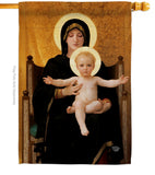 Virgin and Child - Faith Religious Inspirational Vertical Impressions Decorative Flags HG190086 Made In USA