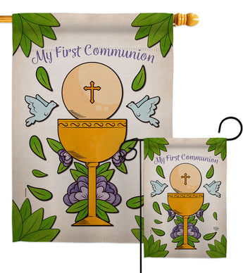 My Holy Communion - Faith Religious Inspirational Vertical Impressions Decorative Flags HG190071 Made In USA