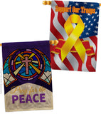 Pray For Peace - Faith Religious Inspirational Vertical Impressions Decorative Flags HG120057 Made In USA