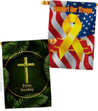 Palm Sunday - Faith Religious Inspirational Vertical Impressions Decorative Flags HG190068 Made In USA