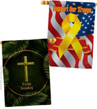 Palm Sunday - Faith Religious Inspirational Vertical Impressions Decorative Flags HG190068 Made In USA