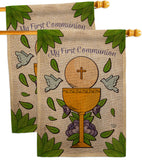 My Holy Communion - Faith Religious Inspirational Vertical Impressions Decorative Flags HG190071 Made In USA