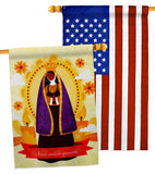 Our Lady of Aparecida - Faith Religious Inspirational Vertical Impressions Decorative Flags HG190073 Made In USA