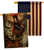 Archangel - Faith Religious Inspirational Vertical Impressions Decorative Flags HG190078 Made In USA