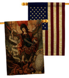 Archangel - Faith Religious Inspirational Vertical Impressions Decorative Flags HG190078 Made In USA