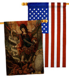 Archangel - Faith Religious Inspirational Vertical Impressions Decorative Flags HG190078 Made In USA