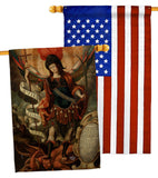 Archangel - Faith Religious Inspirational Vertical Impressions Decorative Flags HG190078 Made In USA