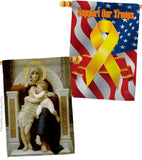 Madonna with Child And John the Baptist - Faith Religious Inspirational Vertical Impressions Decorative Flags HG190079 Made In USA