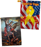 St. Michael Vanquishing Satan - Faith Religious Inspirational Vertical Impressions Decorative Flags HG190080 Made In USA