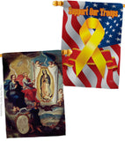 The Eternal Father Painting the Virgin of Guadalupe - Faith Religious Inspirational Vertical Impressions Decorative Flags HG190081 Made In USA