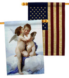 The First Kiss - Faith Religious Inspirational Vertical Impressions Decorative Flags HG190082 Made In USA