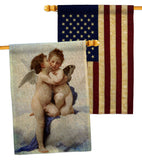 The First Kiss - Faith Religious Inspirational Vertical Impressions Decorative Flags HG190082 Made In USA