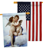 The First Kiss - Faith Religious Inspirational Vertical Impressions Decorative Flags HG190082 Made In USA