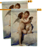 The First Kiss - Faith Religious Inspirational Vertical Impressions Decorative Flags HG190082 Made In USA