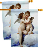 The First Kiss - Faith Religious Inspirational Vertical Impressions Decorative Flags HG190082 Made In USA